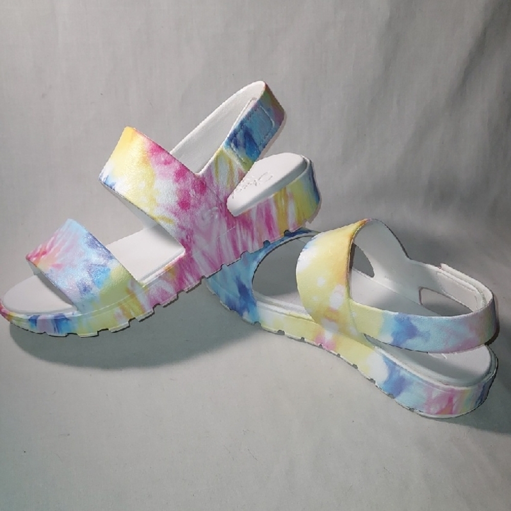 Skechers Foamies Footsteps Rainbow Colorful Sandals Size 9